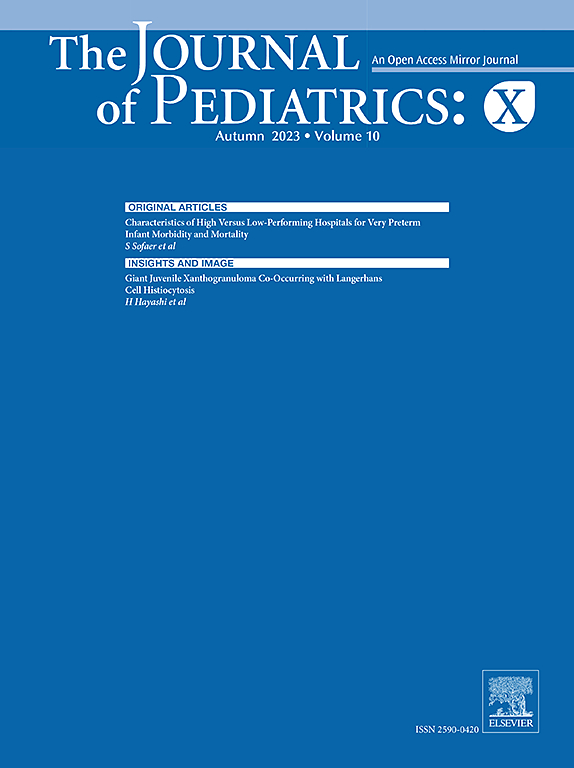 Go to journal home page - The Journal of Pediatrics: X